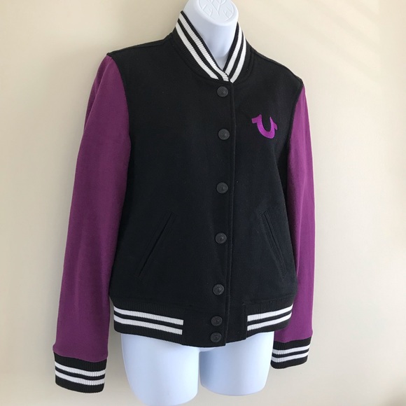 *True Religion Womens Varsity Jacket - Picture 4 of 8